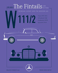 Mercedes Benz Classic Icons poster W111 W112 fintails