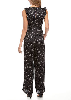 RUFFLE SLEEVE JUMPSUIT