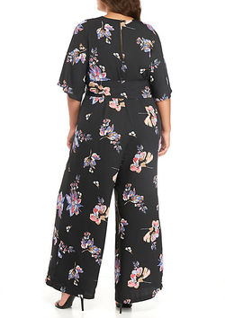 CURVY TIE WAIST JUMPSUIT