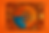 Abstract design of concentric circles with orange and blue segments on an orange background. Swirling patterns and lines add detail.