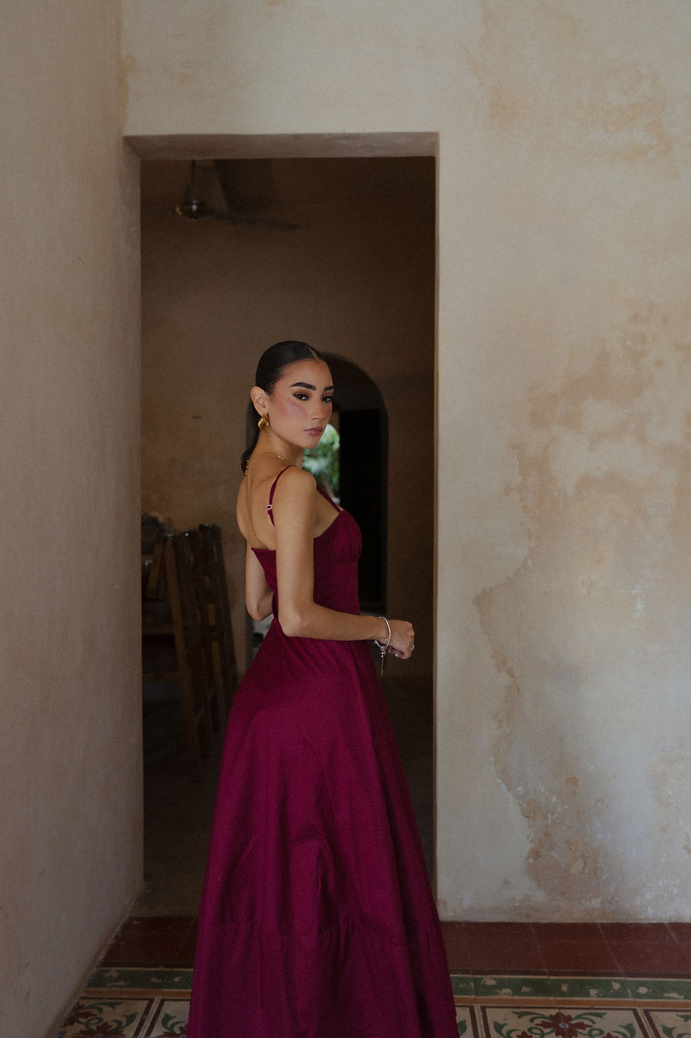 Miniatura: MAXI VESTIDO DRAPEADO MALVA