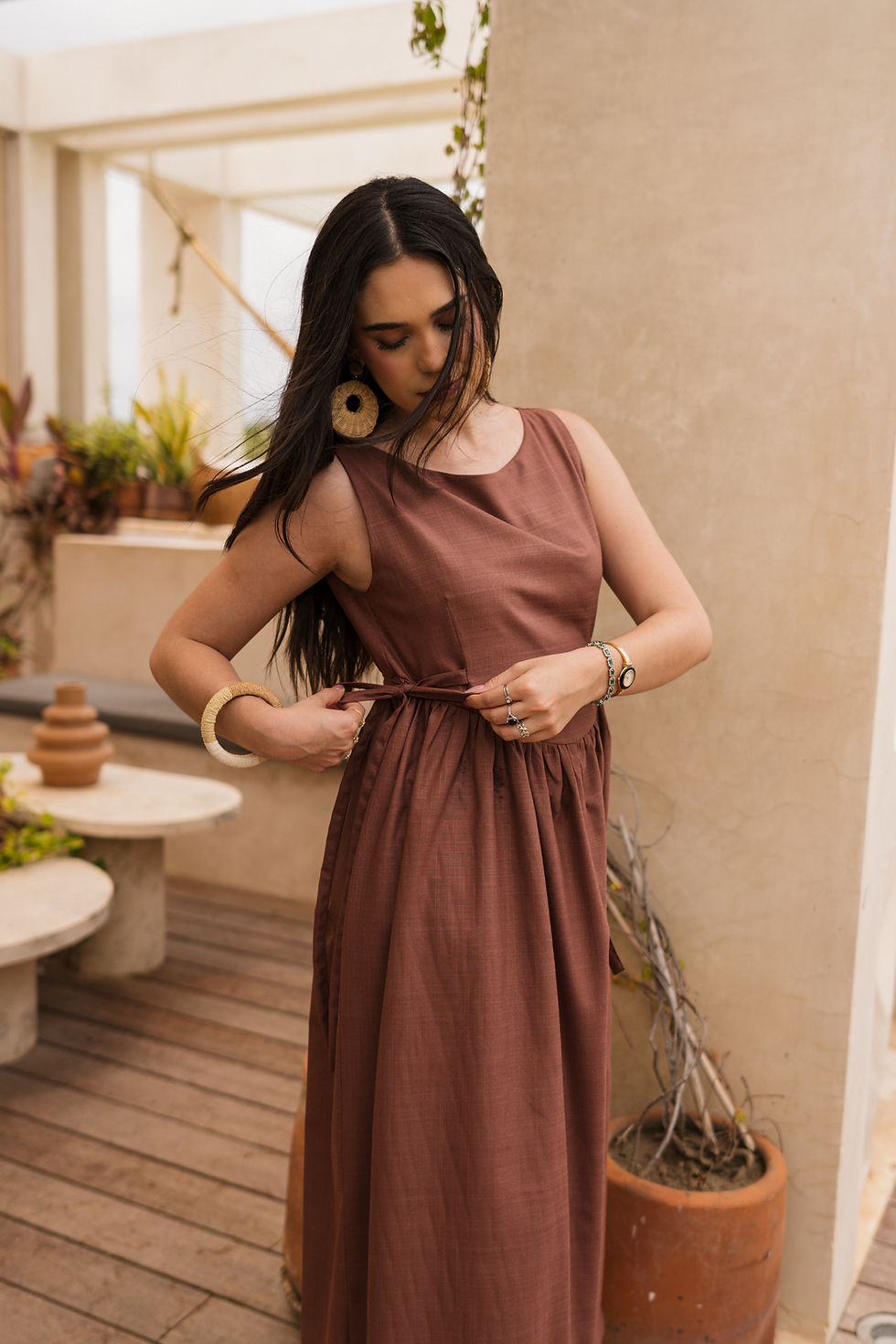 Miniatura: MAXI VESTIDO TERRACOTA
