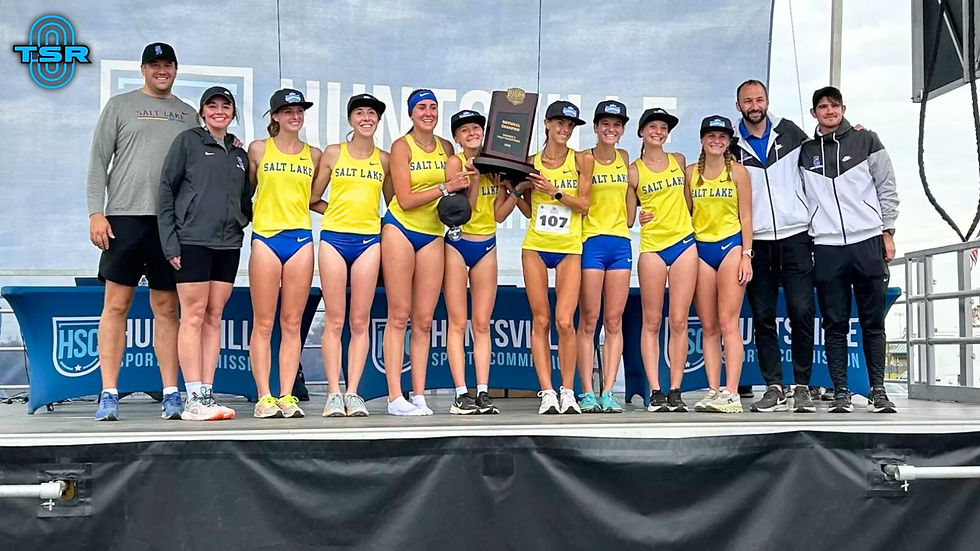 Salt Lake CC women celebrating their win at the NJCAA XC Championships // Photo via SLCC Athletics