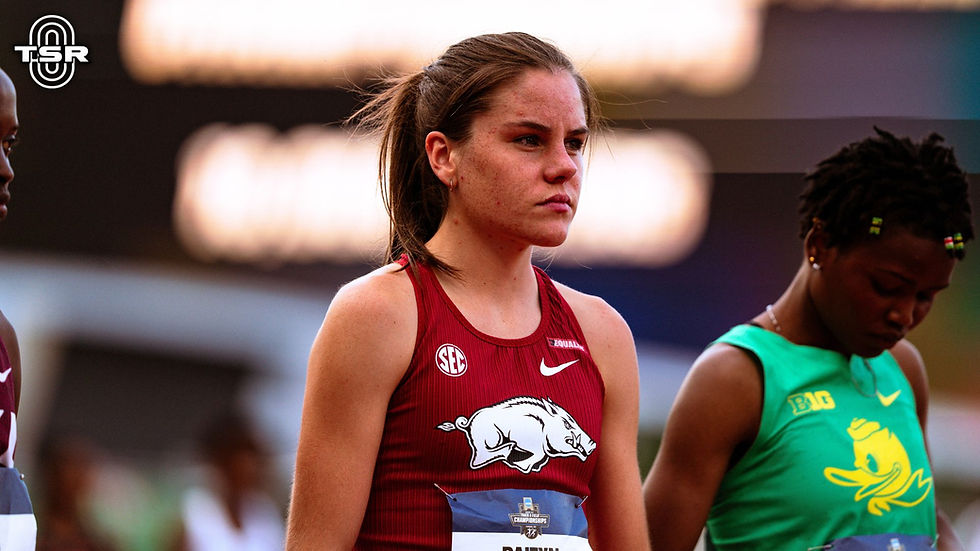 Paityn Noe on the 10k starting line at the 2025 NCAA Outdoor Championships // Photo via Andrew LeMay