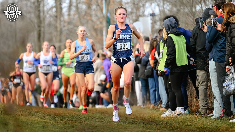 Grace Strongman competing at the NCAA XC Championships // Photo via Jackie Kirby