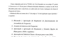 Convocatória: Assembleia de Freguesia