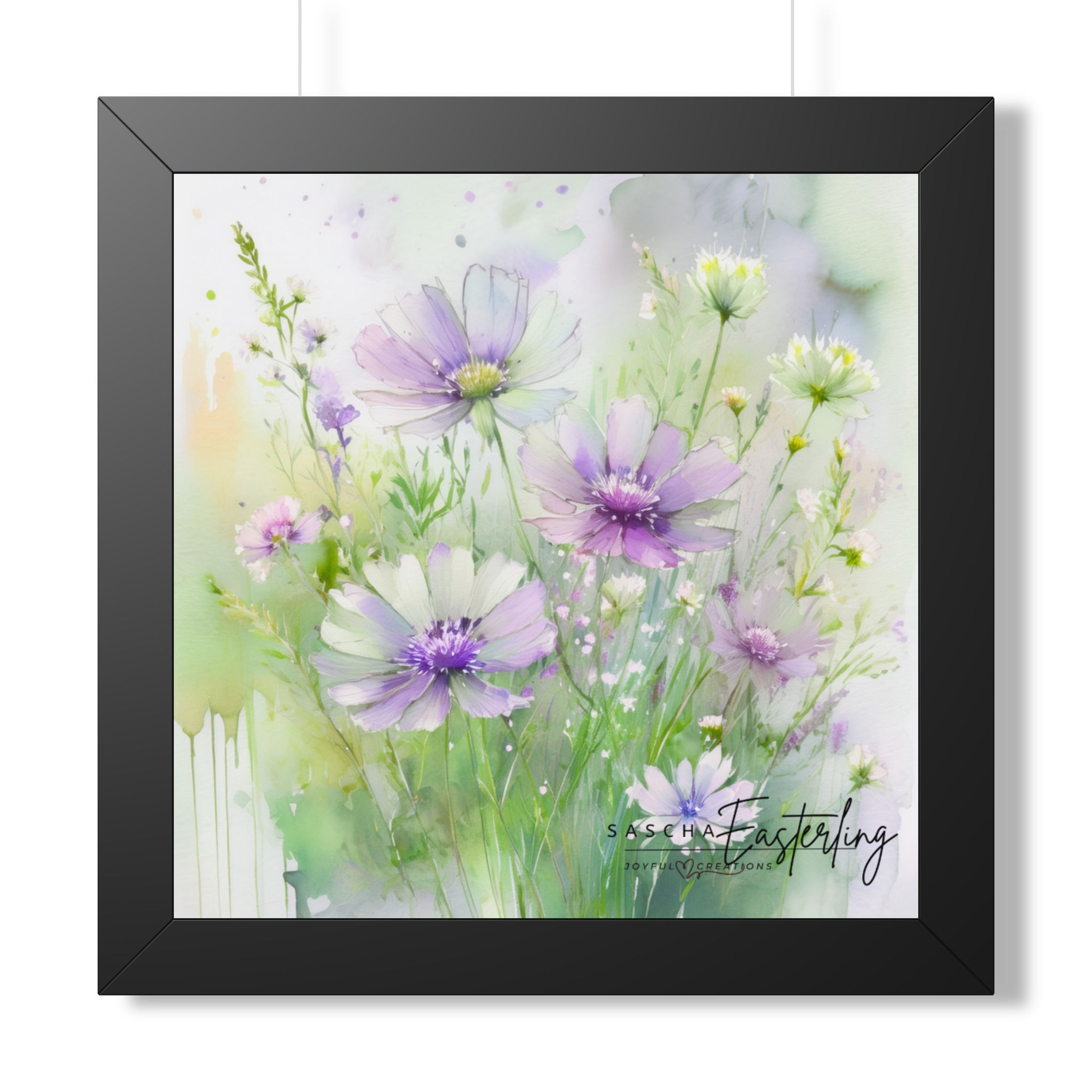 Copy of Framed Poster — Great Dane in Poppy Field Watercolor Art
