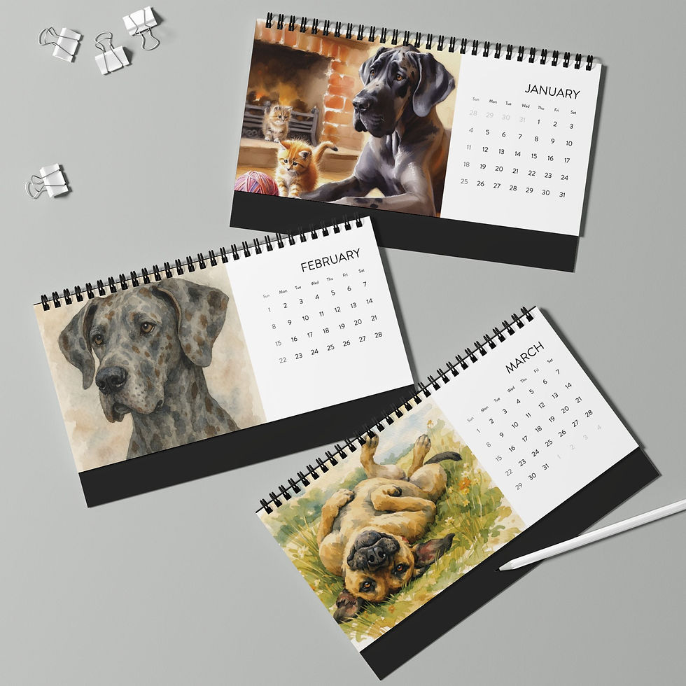 Thumbnail: 2026 Desk Calendar — Minimal Grid Desktop Calendar (January–December)
