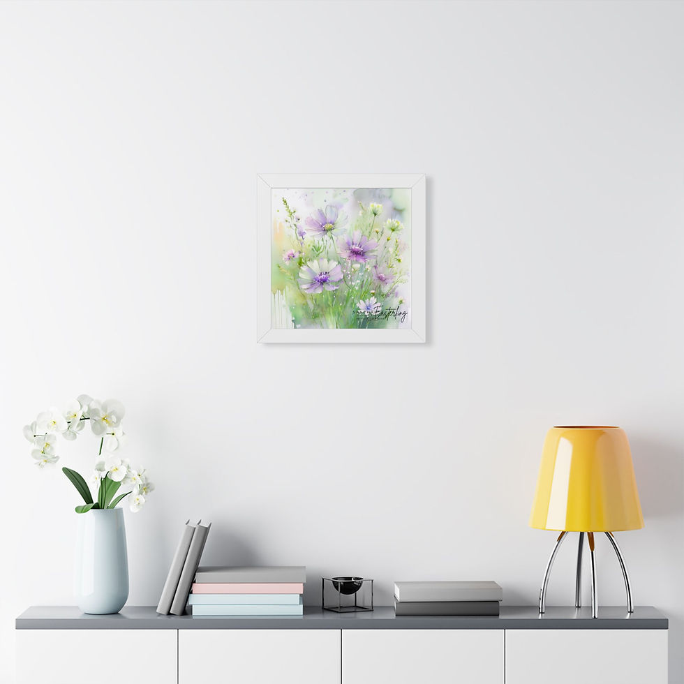 Thumbnail: Copy of Framed Poster — Great Dane in Poppy Field Watercolor Art