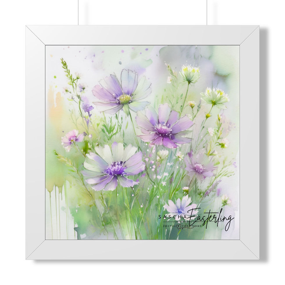 Thumbnail: Copy of Framed Poster — Great Dane in Poppy Field Watercolor Art