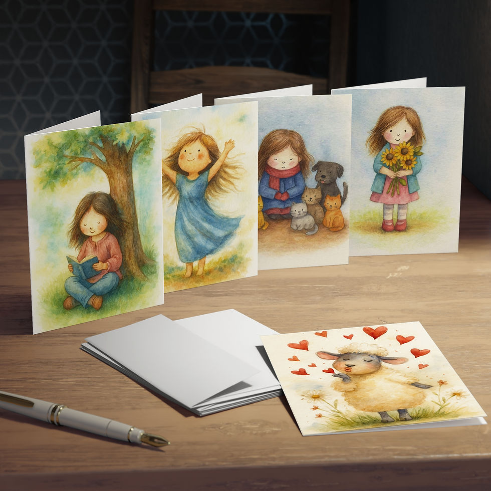 Thumbnail: Blank Multi-Design Greeting Cards – 5-Pack Blank Note Cards & Envelopes