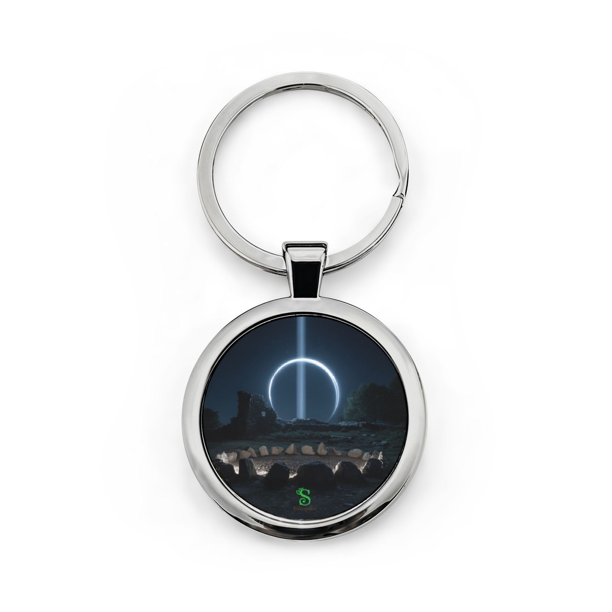 Illuminated Druid Megalith at Night