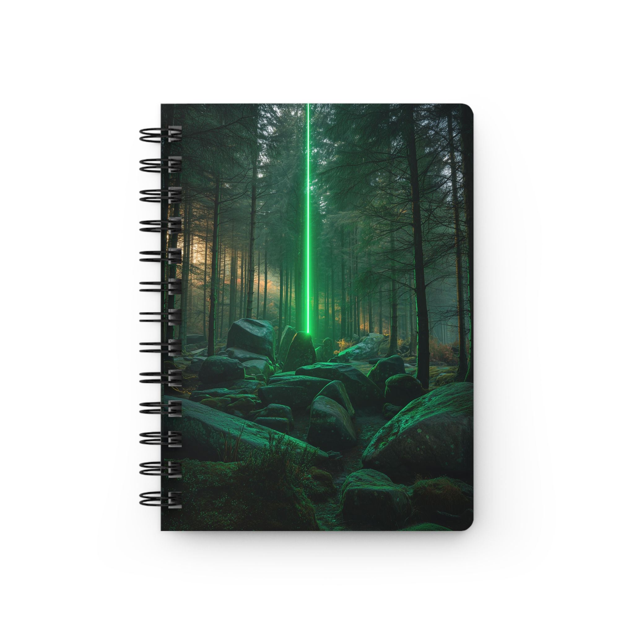 Celtic Night Forest Journal – UFO & Green Light Spiral journal