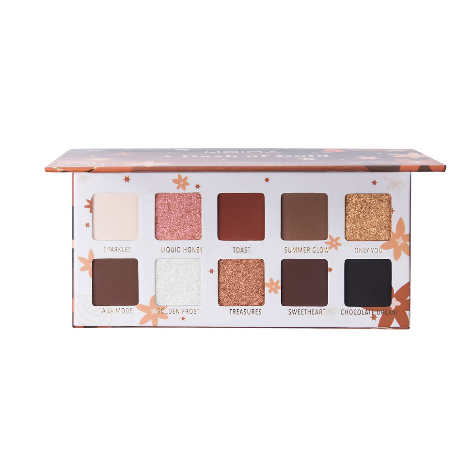 Dit oogschaduw palette bevat hoog gepigmenteerde, ultra-matte en glanzende tinten. Een onmisbare reeks aardse bruintinten, nu