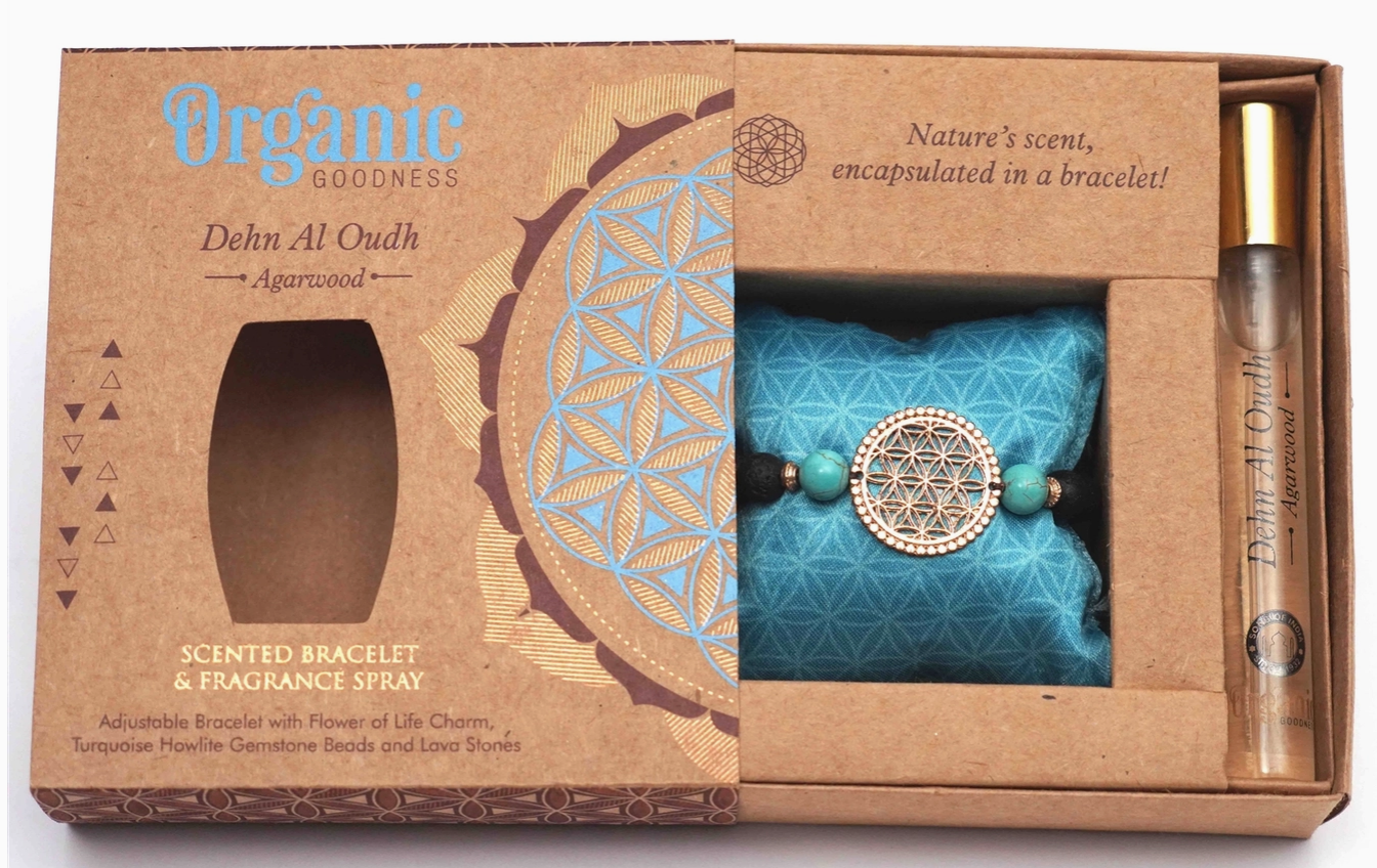 Lava Stones geparfumeerde armband Dehn Al Oudh Agarwood