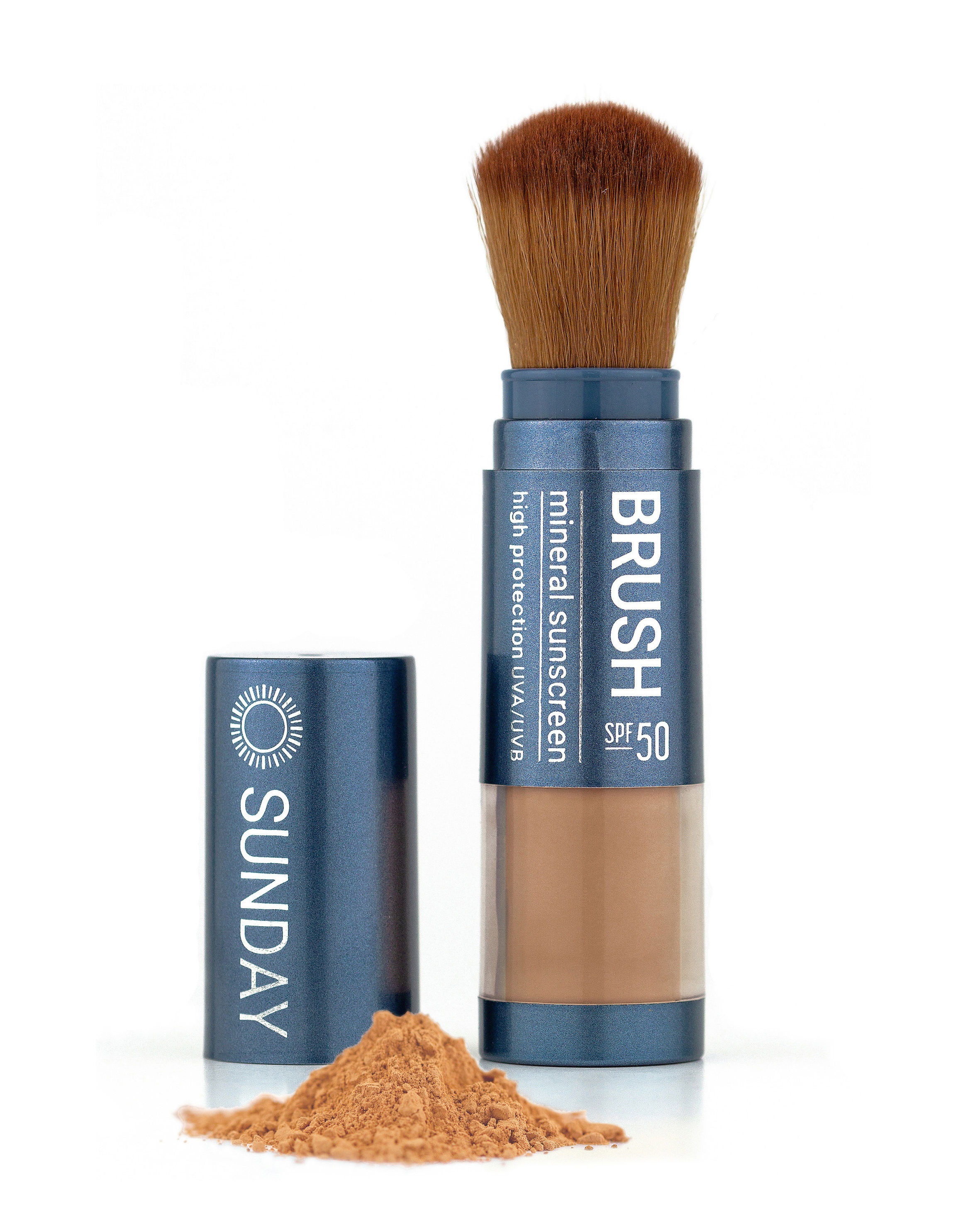 Sunday Brush SPF 50 Tan 100% natuurlijke formule en bevat de natuurlijke mineralen