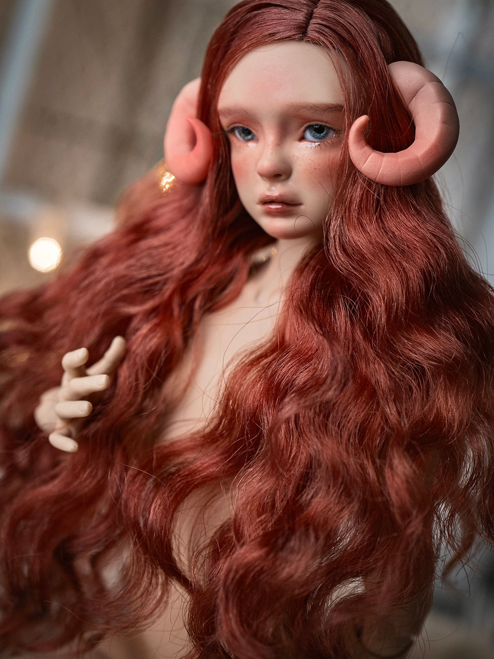 Thumbnail: Lily Little Elf Girl (Peach Cream) 36 cm