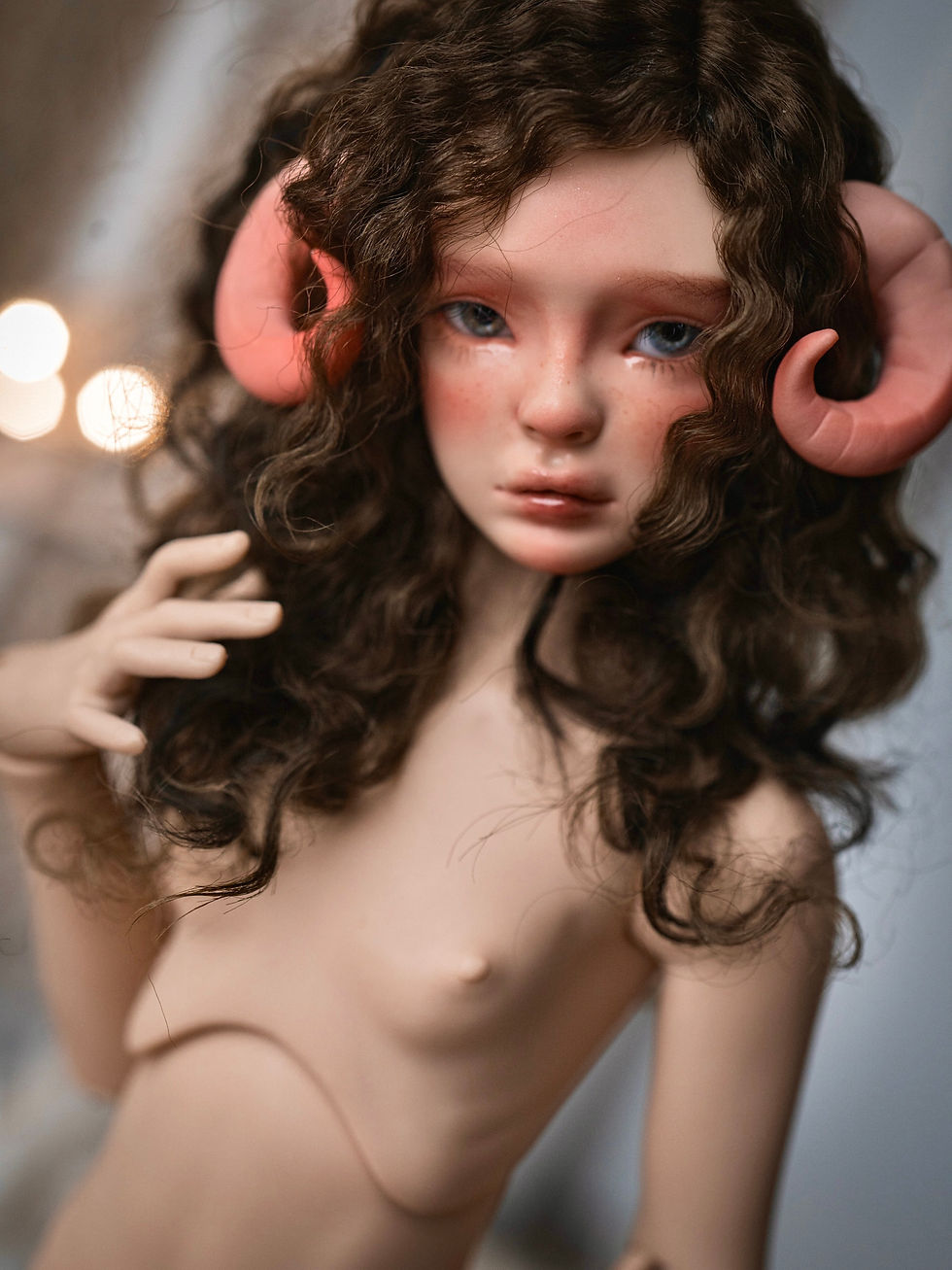 Thumbnail: Lily Little Elf Girl (Peach Cream) 36 cm