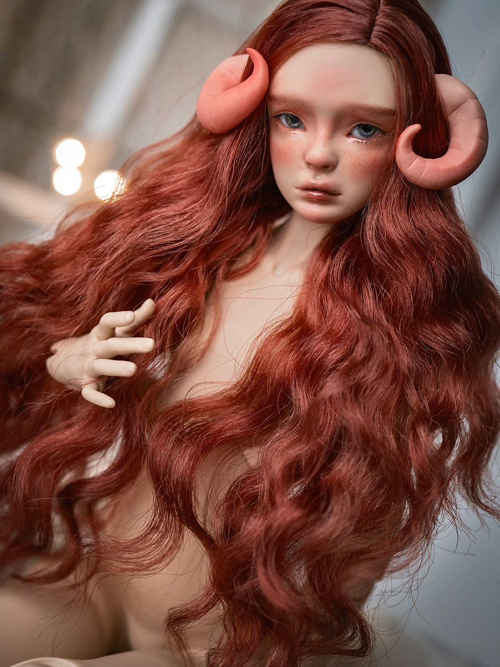 Thumbnail: Lily Little Elf Girl (Peach Cream) 36 cm