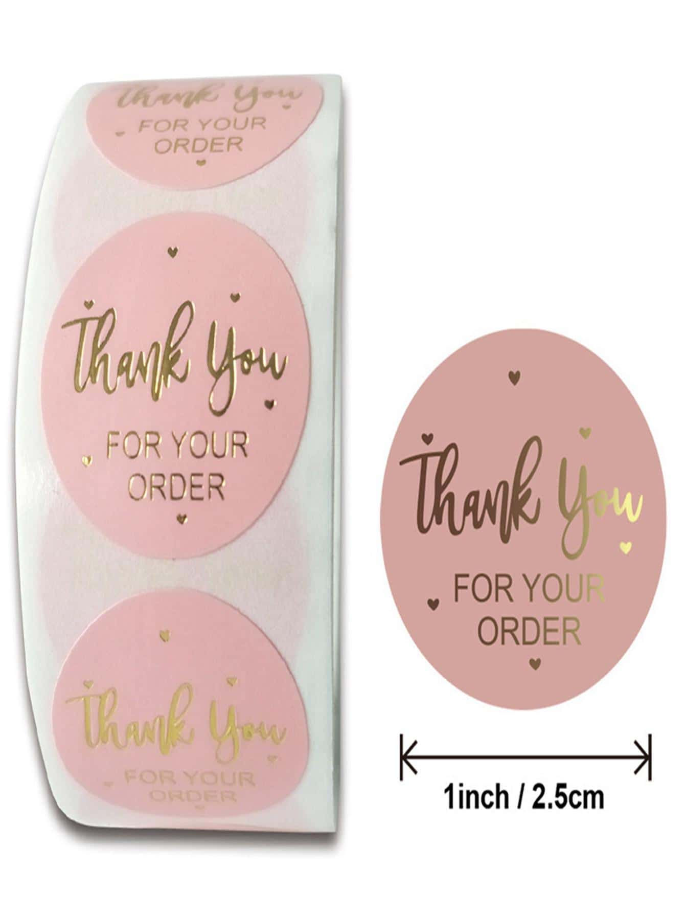 500pcs round thank you  stickers 