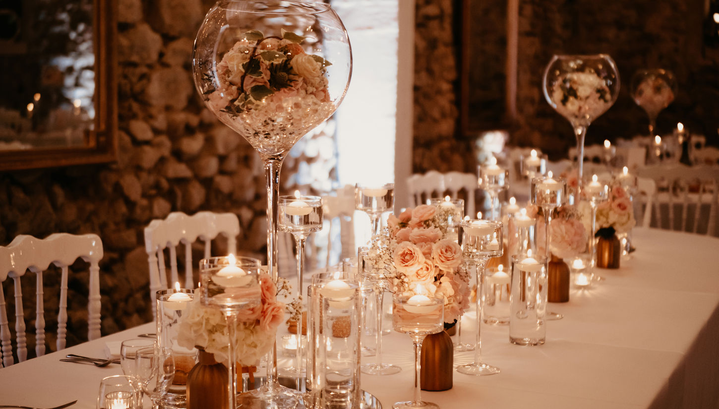 Décoration sur mesure table d'honneur en région Auvergne Rhône Alpes