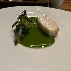 Roast Turbot and Green Sauce
