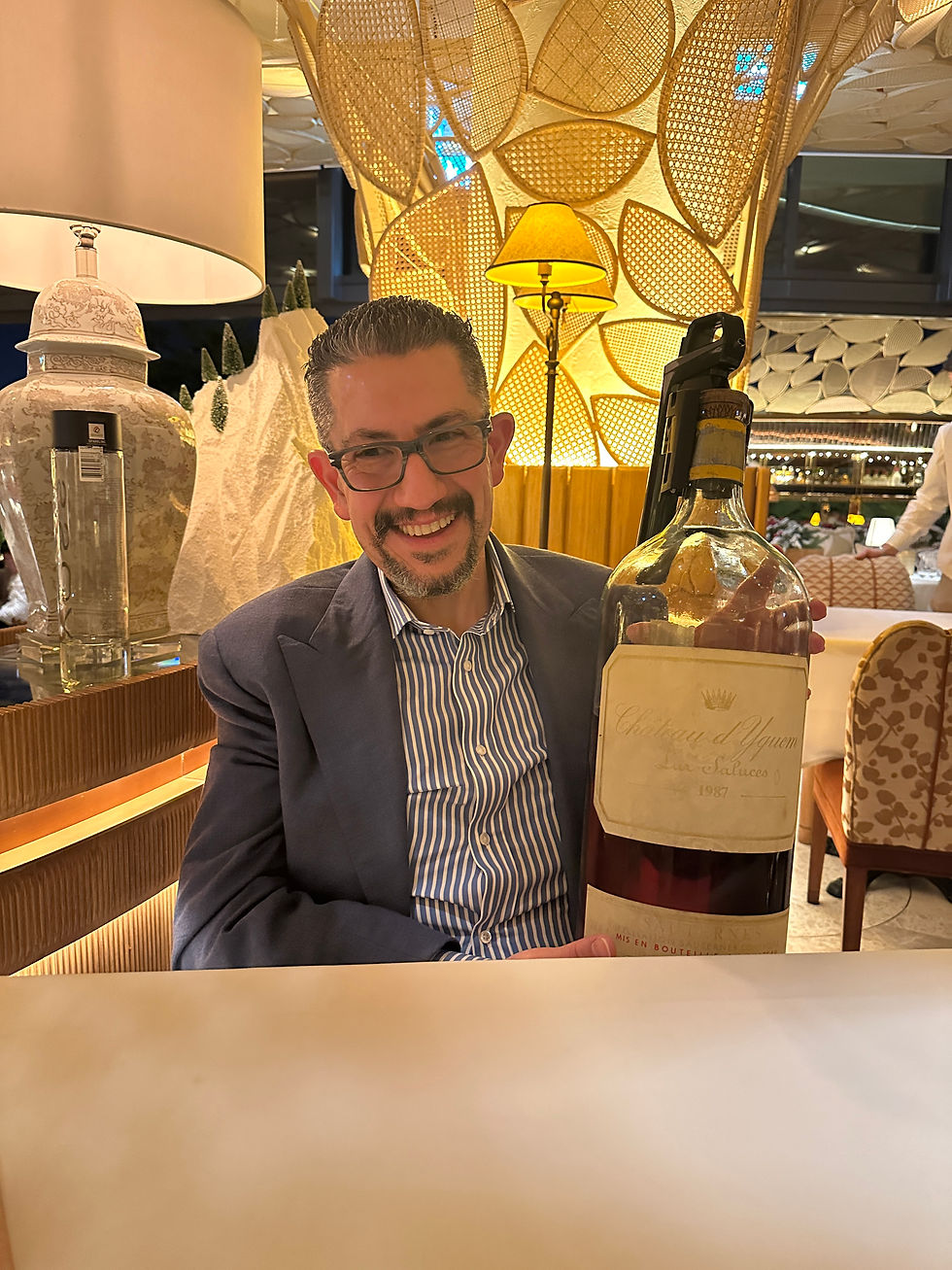 Carmine with 1985 Château d’Yquem