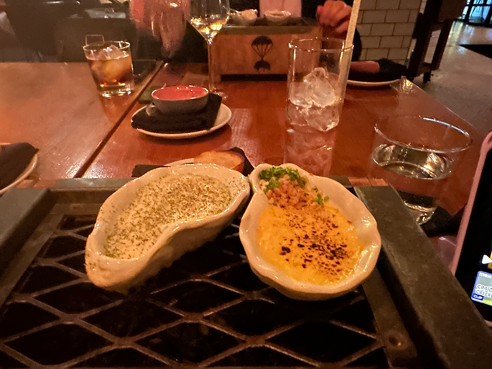 Grilled oysters from Ariete in Miami. Michelin-star restaurant in the Coconut Grove neighborhood. Photographed by Jabri Fine Dining