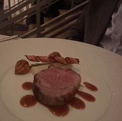 Charcoal-Grilled Miyazaki Wagyu from Per Se in Manhattan, New York. Three Michelin-star restaurant. Photo from Jabri Fine Dining photographer Emma Jabri, JFD.