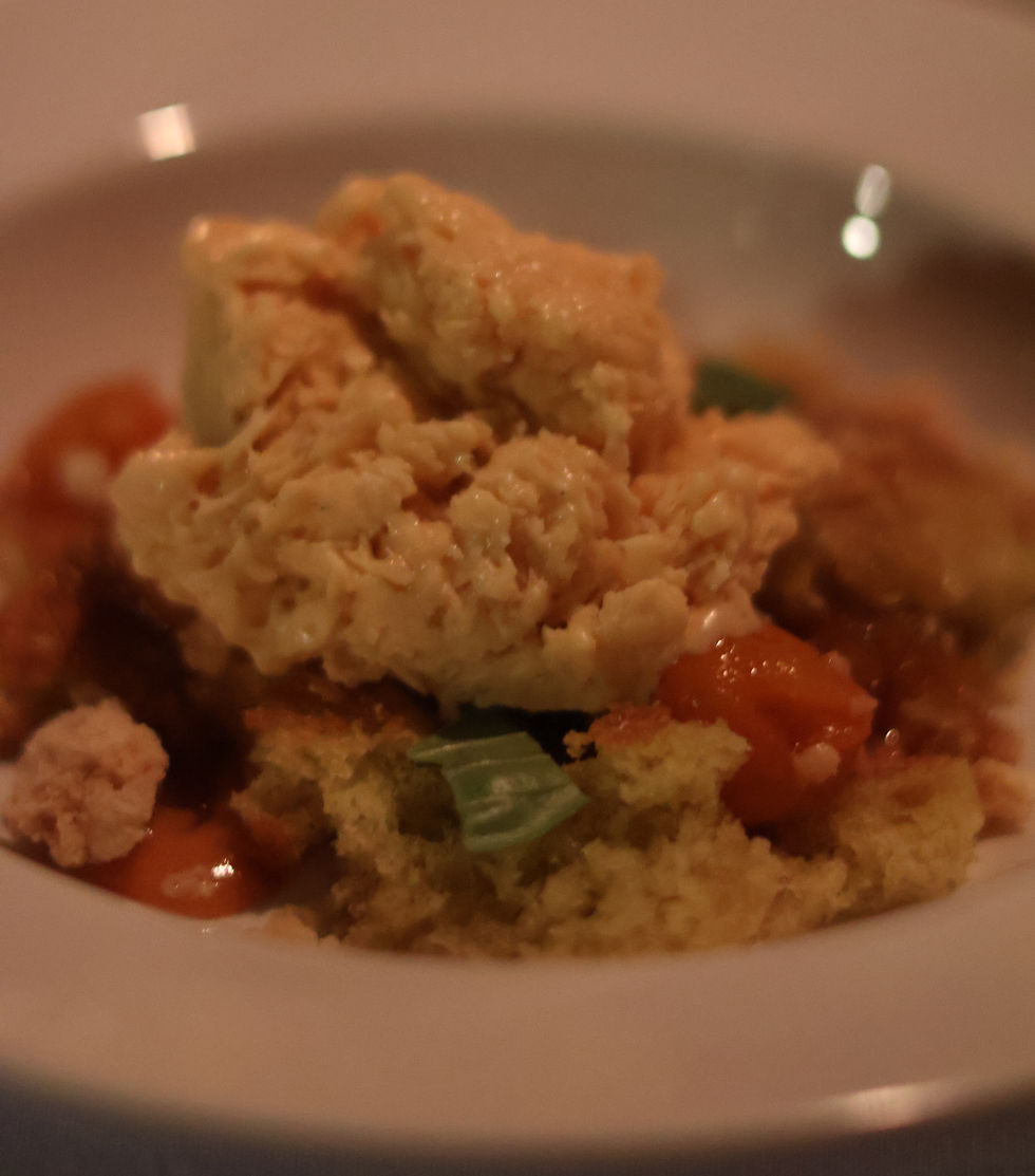 Tomato and Peach from Table 5 Tomato Dinner in Northville mi