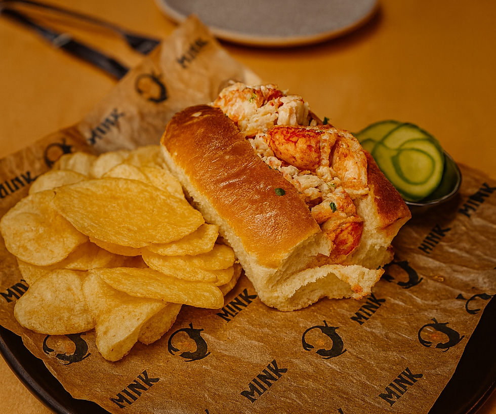 Lobster Roll from Mink in Detroit, Michigan. Photographed by Jabri Fine Dining, capturing beautiful dining experiences.