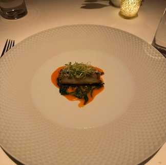 Carrot and Potato “Cannelloni” dish photographed by Jabri Fine Dining at Charlie Trotter Pop-up Chicago.