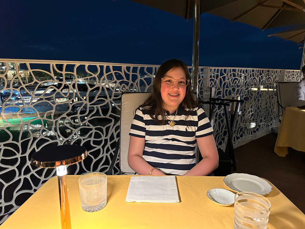 Emma enjoying Il Ristorante - Niko Romito