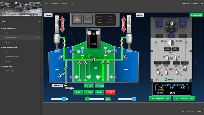 B737-800 Fuel System Simulation