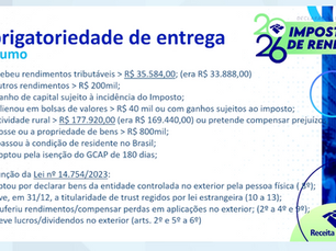 Novas regras do Imposto de Renda 2026: Receita Federal divulga prazo, critérios de obrigatoriedade e principais mudanças na declaração