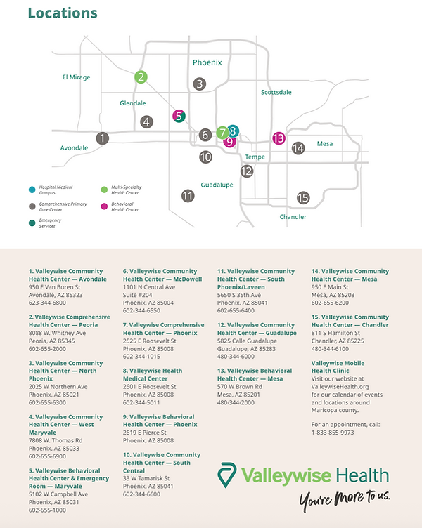 valleywise locations