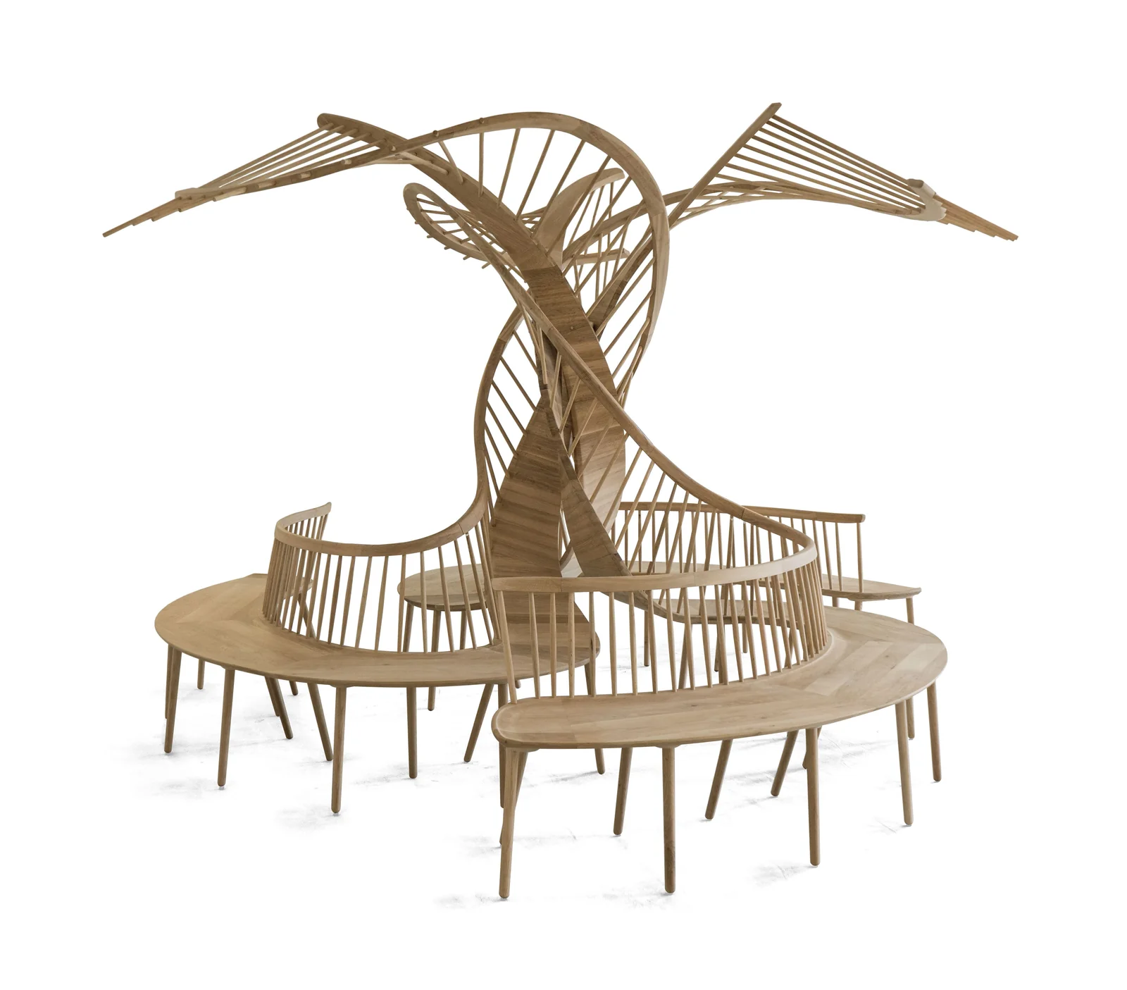limited edition art furniture preservation bench in oak