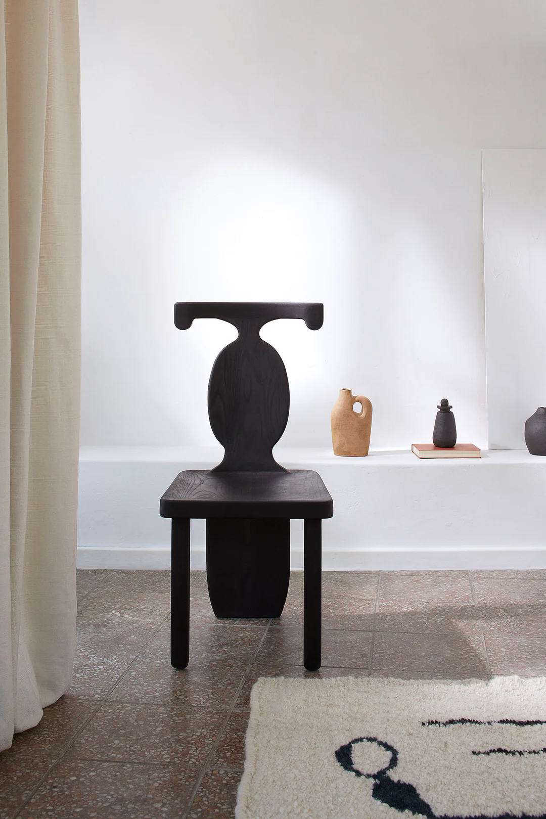 Solid Ash black stained art chair by bofred