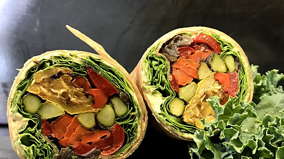 Roasted Vegetable and Hummus Wrap