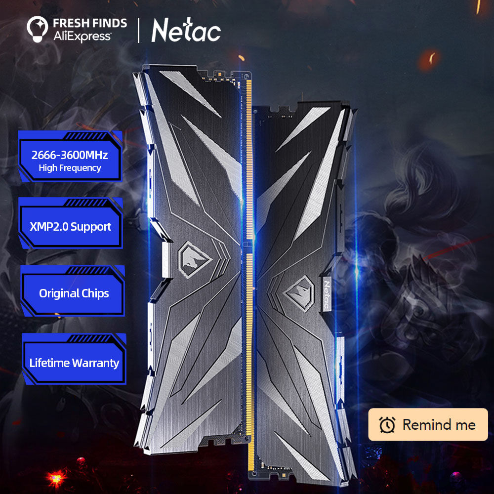 Netac Memoria Ram DDR4 3600MHz 3200MHz 2666MHz 8gb 16gb DDR5 4800MHz Heat Spread