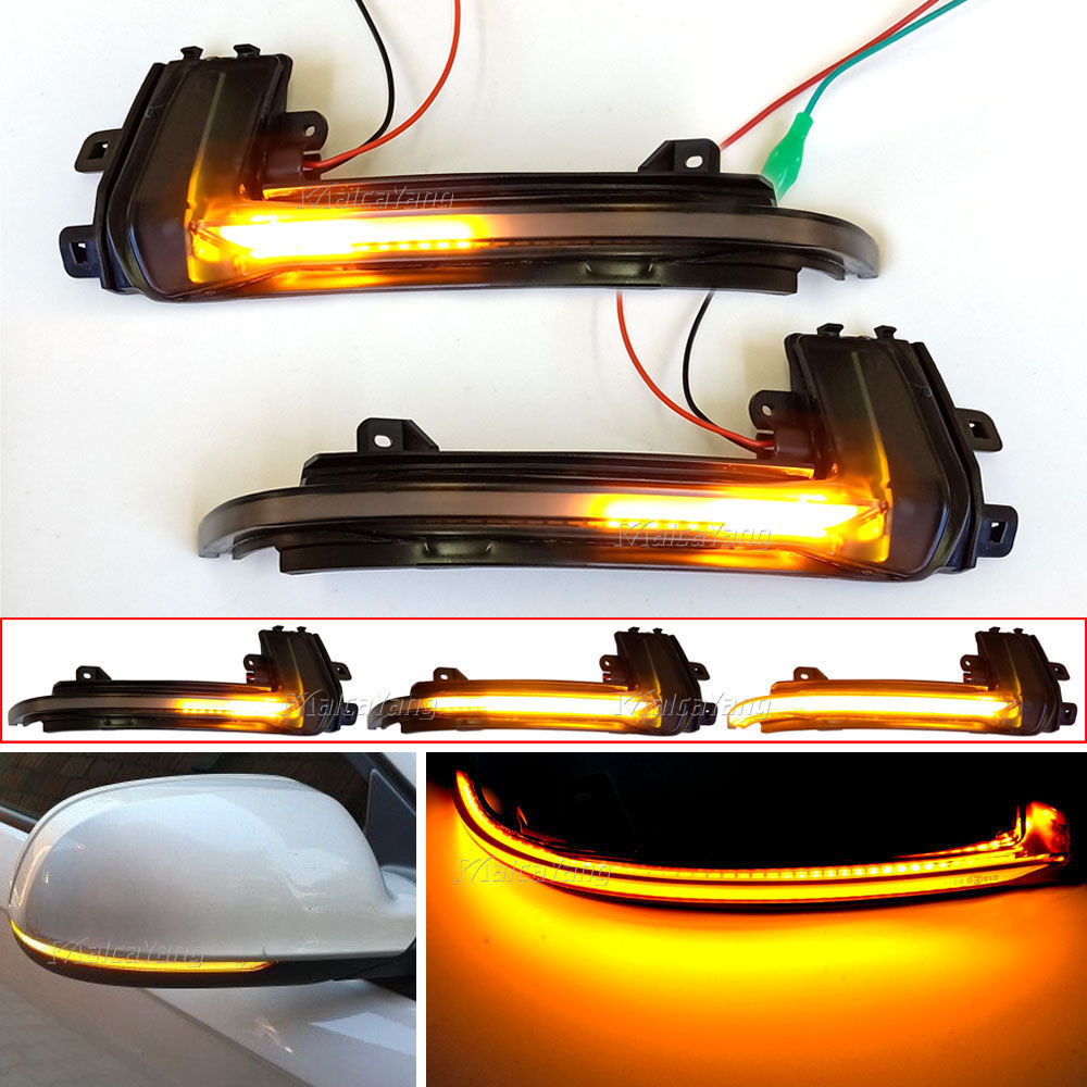 Retrovisor com LED, 2 peças de luz dinâmica de seta para
