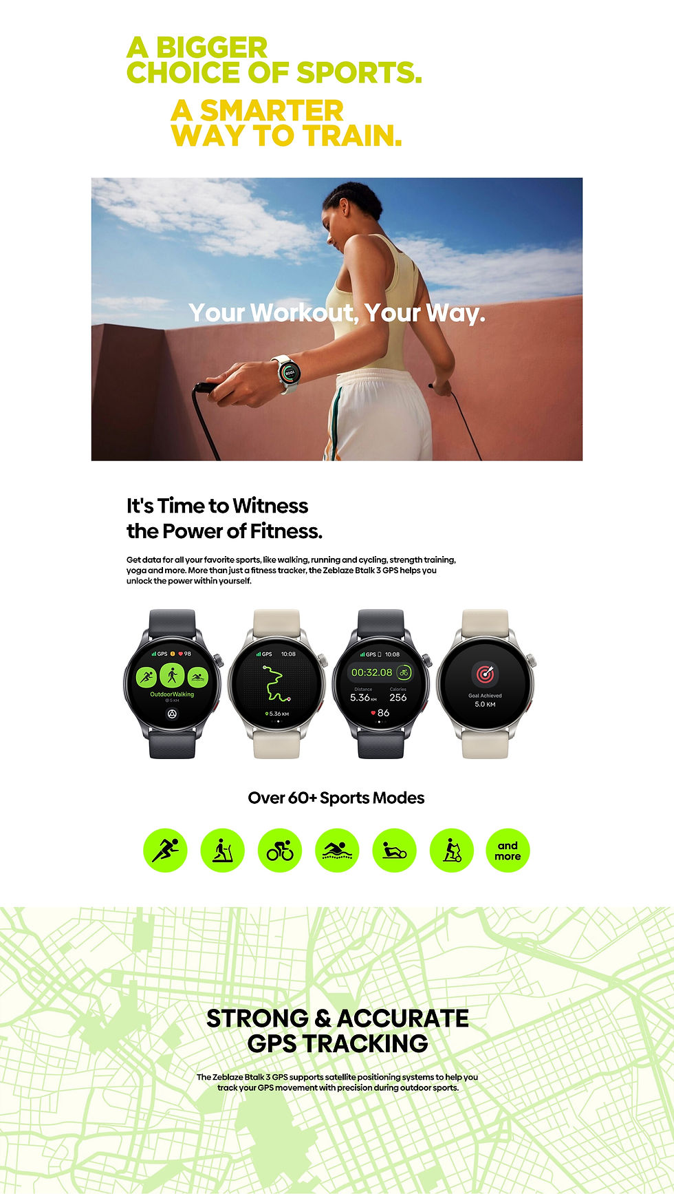 Miniatura: New Zeblaze Btalk 3 GPS Smartwatch 1.43" AMOLED Screen Dual Strap Bluetooth Call