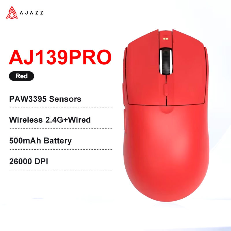 Miniatura: Mouse Gamer Sem Fio AJAZZ AJ139 V2 MC / AJ139 PRO com Sensor, 12000 DPI