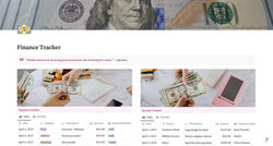 Pink Aesthetic Finance Tracker Notion Template