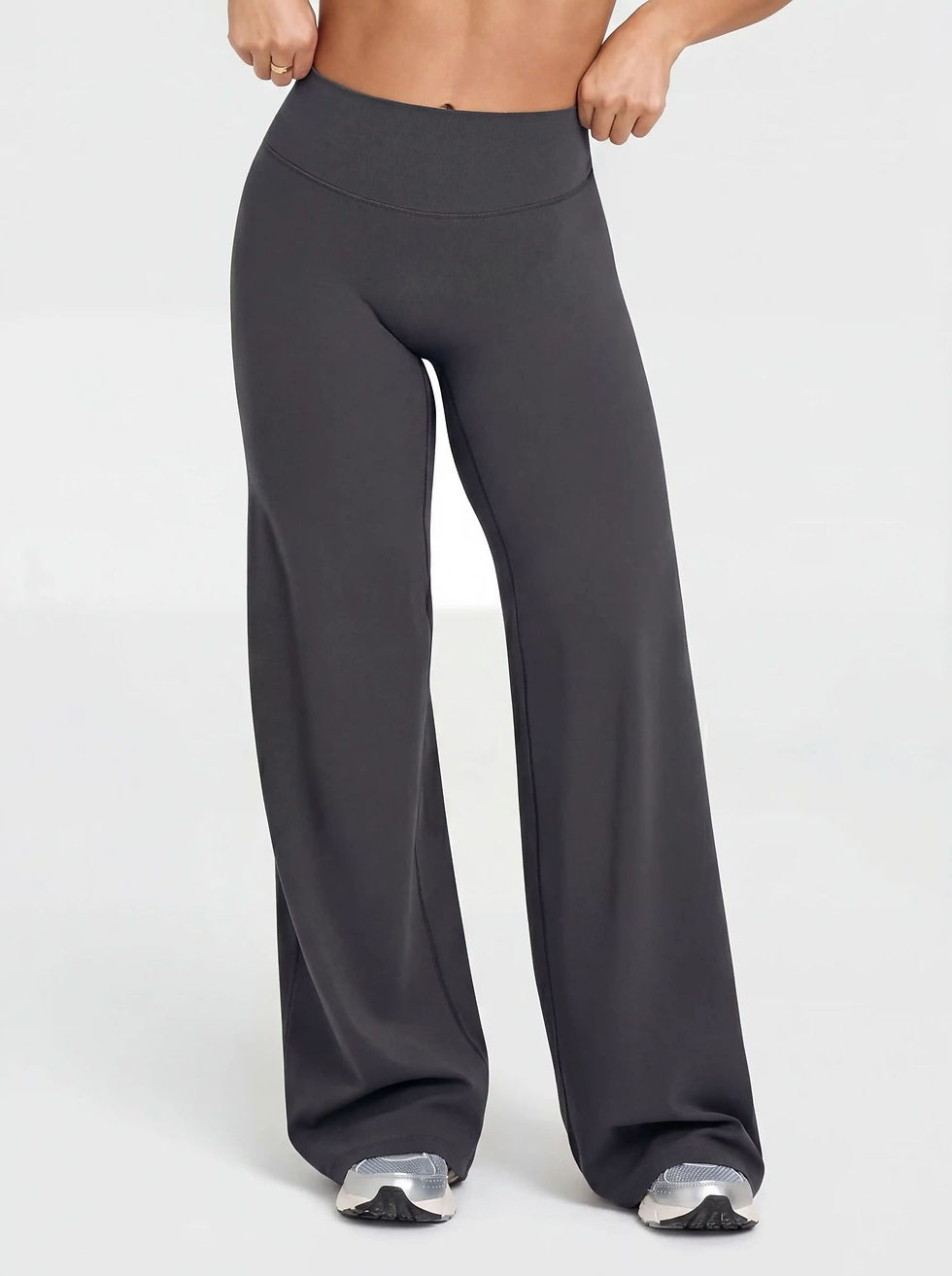 Thumbnail: Womens High Waist Flared Yoga Pants Straight Leg Slimming Workout Leggings