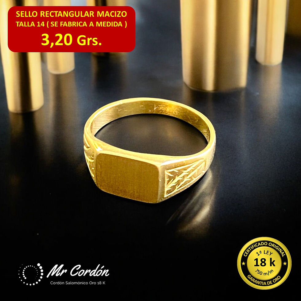 Sello Cadete Macizo Oro 18 Kilates