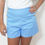 Miniatura: Short azul c/ botão na lateral - Tam: PP