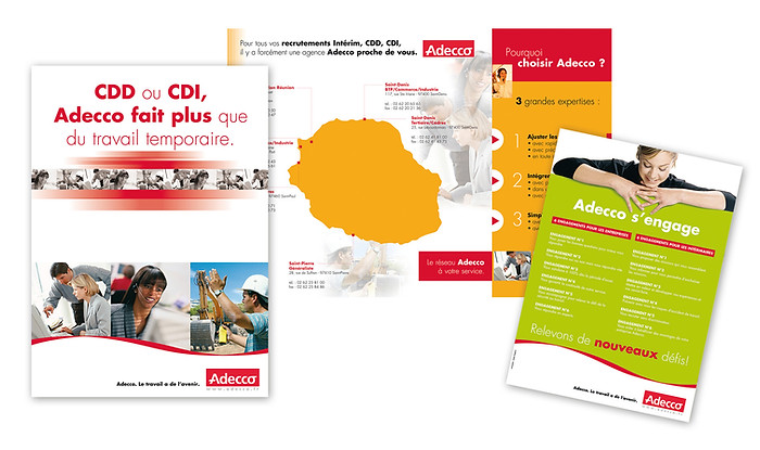 CRÉATION DÉPLIANT Reunion 974 intérim - Studio Oxygène communication graphiste 974 à la Réunion