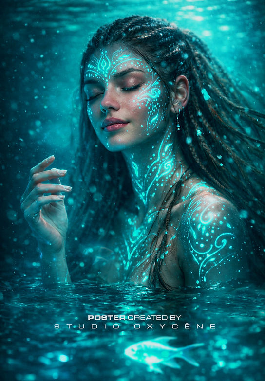 poster IA KA sous marine.graphiste 974 affiche logo catalogue