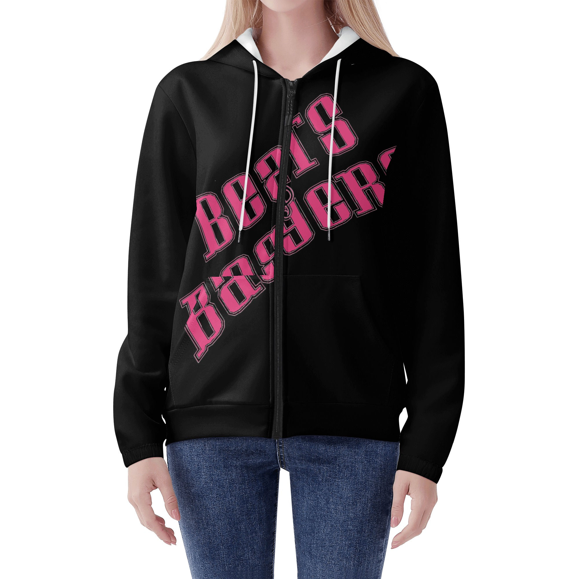 Women's Lightweight Zipper Jumper Sweatshirt Hoodie